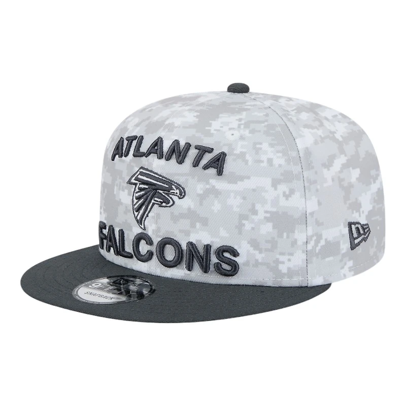 Atlanta Falcons White Camo and Graphite 2024 NFL Salute to Service New Era 9FIFTY Snapback Hat