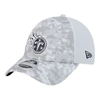 Tennessee Titans White Camo 2024 NFL Salute to Service New Era 9FORTY Stretch Snap Hat