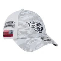 Tennessee Titans White Camo 2024 NFL Salute to Service New Era 9FORTY Stretch Snap Hat