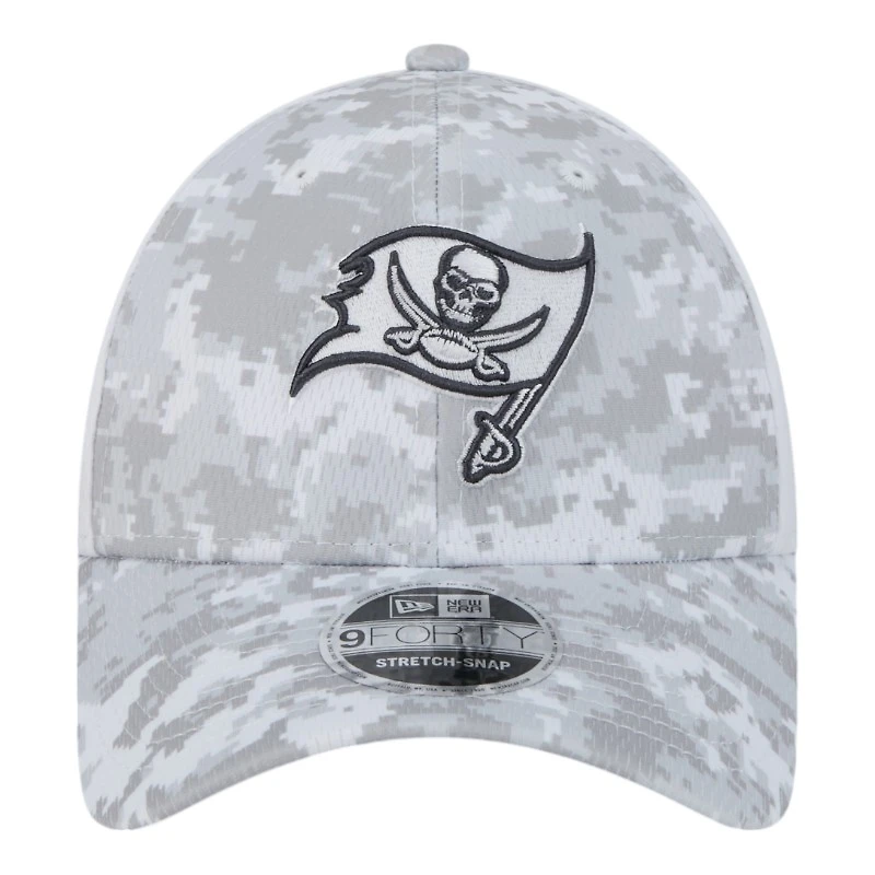 Tampa Bay Buccaneers White Camo 2024 NFL Salute to Service New Era 9FORTY Stretch Snap Hat