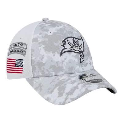 Tampa Bay Buccaneers White Camo 2024 NFL Salute to Service New Era 9FORTY Stretch Snap Hat