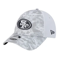 San Francisco 49ers White Camo 2024 NFL Salute to Service New Era 9FORTY Stretch Snap Hat