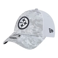 Pittsburgh Steelers White Camo 2024 NFL Salute to Service New Era 9FORTY Stretch Snap Hat