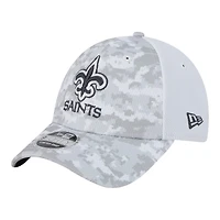 New Orleans Saints White Camo 2024 NFL Salute to Service New Era 9FORTY Stretch Snap Hat