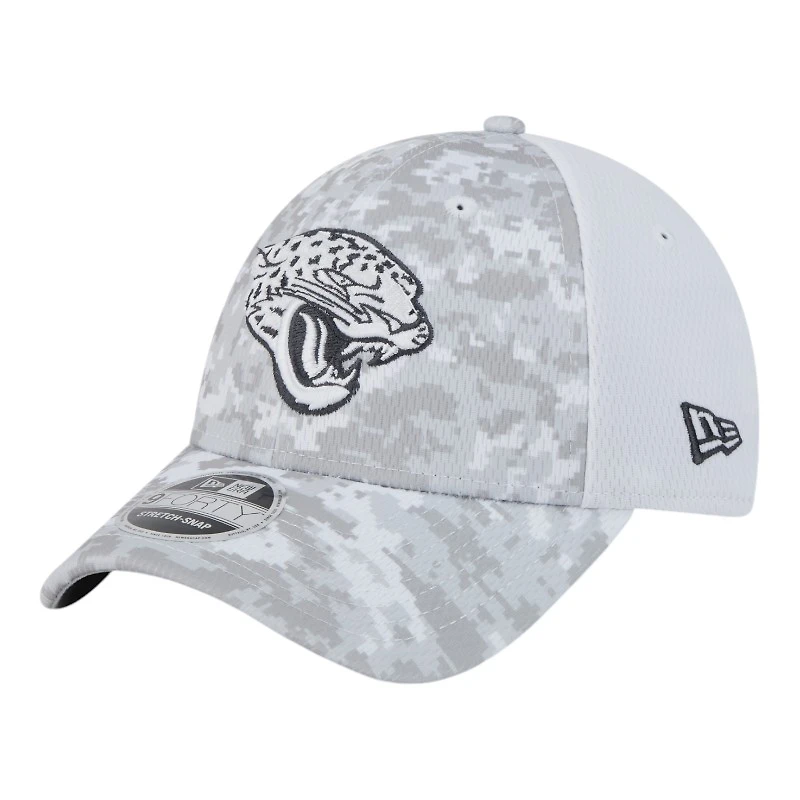 Jacksonville Jaguars White Camo 2024 NFL Salute to Service New Era 9FORTY Stretch Snap Hat