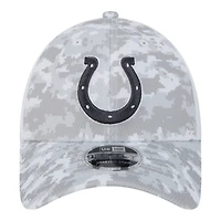 Indianapolis Colts White Camo 2024 NFL Salute to Service New Era 9FORTY Stretch Snap Hat