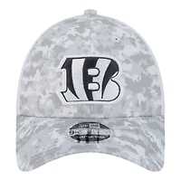 Cincinnati Bengals White Camo 2024 NFL Salute to Service New Era 9FORTY Stretch Snap Hat
