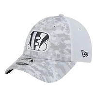 Cincinnati Bengals White Camo 2024 NFL Salute to Service New Era 9FORTY Stretch Snap Hat