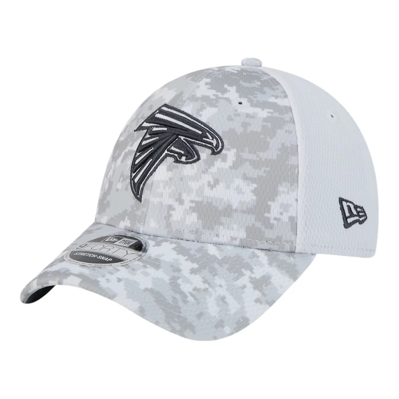 Atlanta Falcons White Camo 2024 NFL Salute to Service New Era 9FORTY Stretch Snap Hat