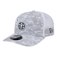 Tennessee Titans White Digital Camo 2024 NFL Salute to Service New Era 9SEVENTY Trucker Snapback Hat