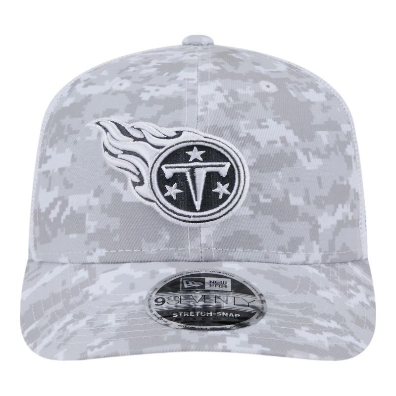 Tennessee Titans White Digital Camo 2024 NFL Salute to Service New Era 9SEVENTY Trucker Snapback Hat