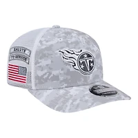 Tennessee Titans White Digital Camo 2024 NFL Salute to Service New Era 9SEVENTY Trucker Snapback Hat