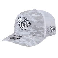 Jacksonville Jaguars White Digital Camo 2024 NFL Salute to Service New Era 9SEVENTY Trucker Snapback Hat