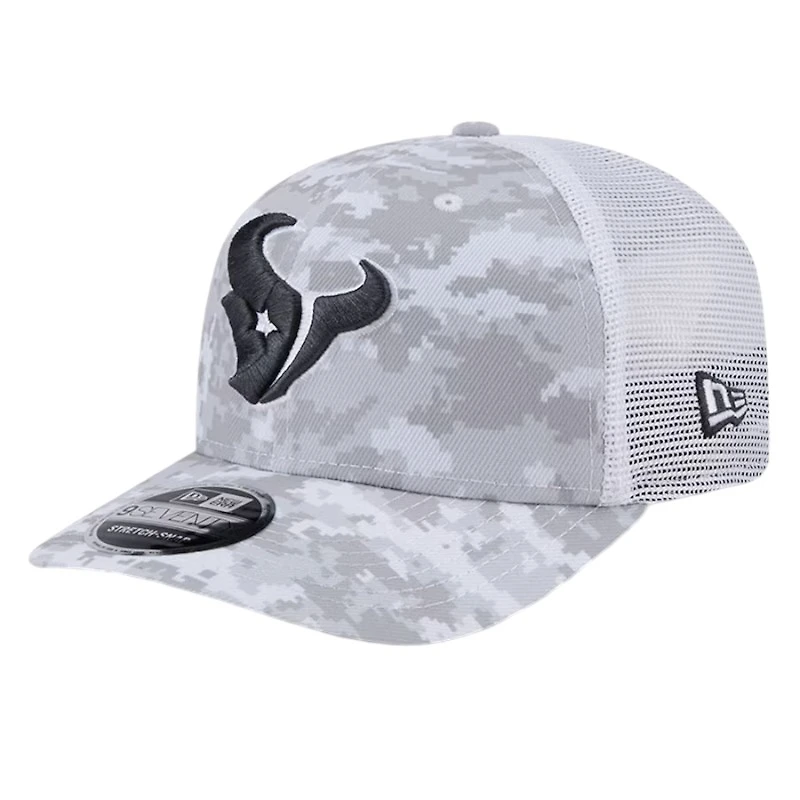 Houston Texans White Digital Camo 2024 NFL Salute to Service New Era 9SEVENTY Trucker Snapback Hat