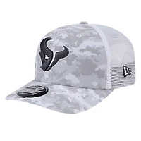 Houston Texans White Digital Camo 2024 NFL Salute to Service New Era 9SEVENTY Trucker Snapback Hat