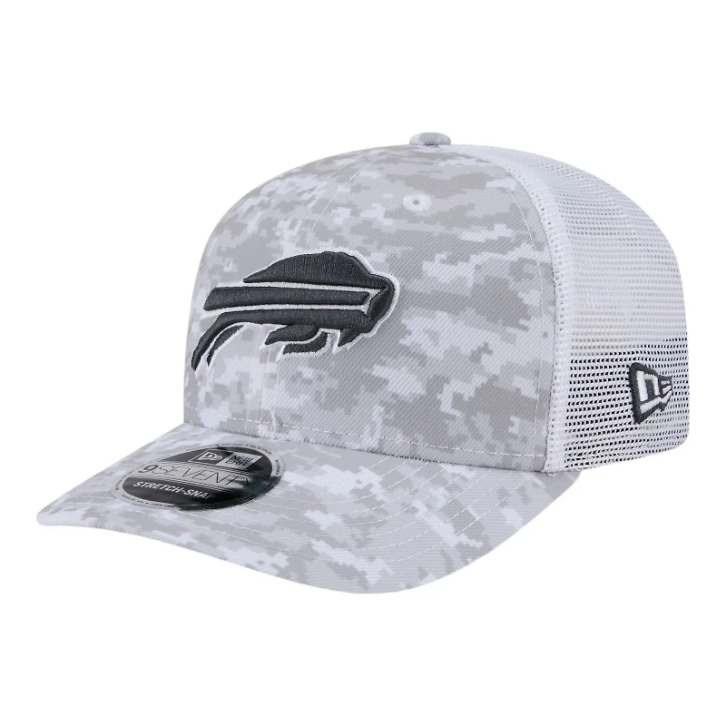 Buffalo Bills White Digital Camo 2024 NFL Salute to Service New Era 9SEVENTY Trucker Snapback Hat