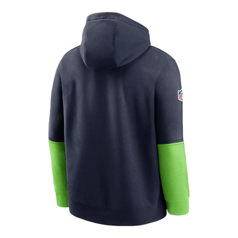 Seattle Seahawks College Navy Nike 2024 Sideline Club Pullover Hoodie
