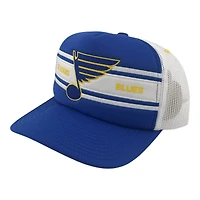 St. Louis Blues Royal and White Trucker Mesh Mitchell & Ness Snapback Hat