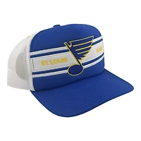 St. Louis Blues Royal and White Trucker Mesh Mitchell & Ness Snapback Hat