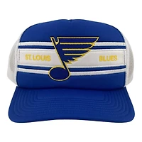 St. Louis Blues Royal and White Trucker Mesh Mitchell & Ness Snapback Hat