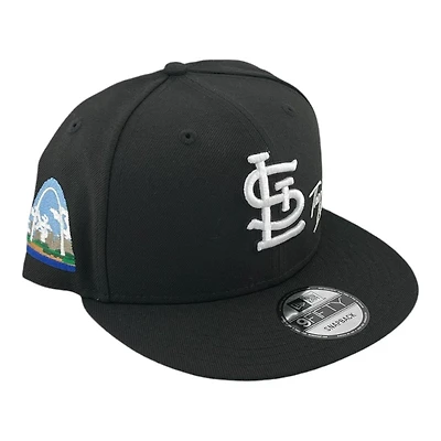St. Louis Cardinals White on Black Arch Patch Gray UV New Era 9FIFTY Snapback Hat