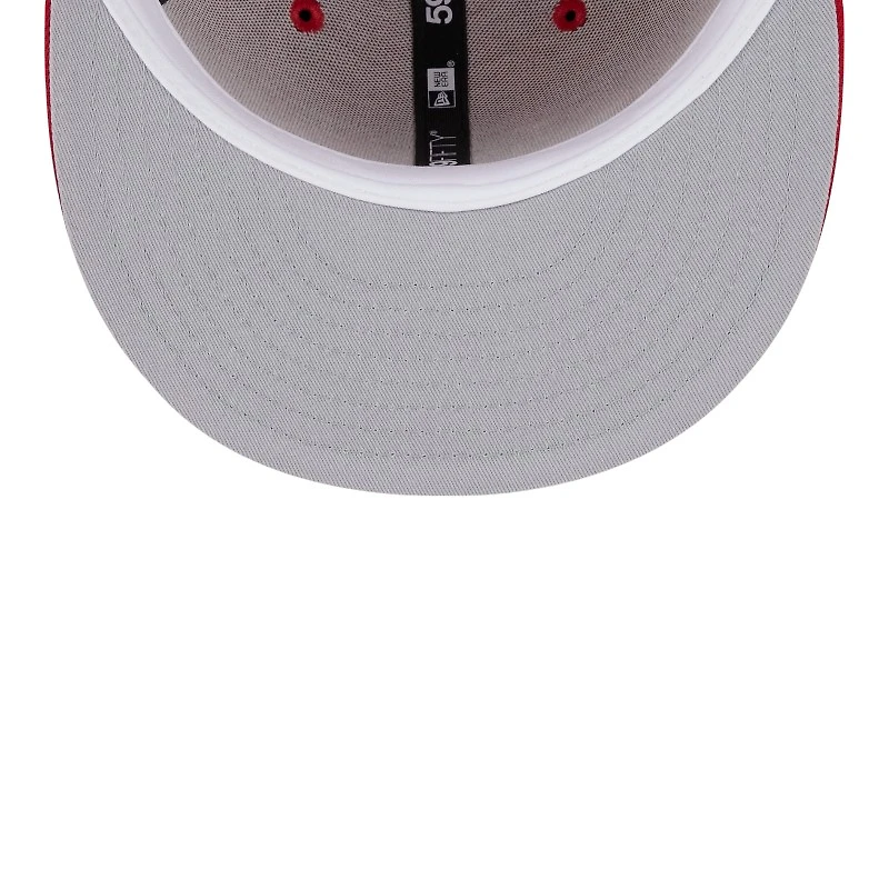 Kansas City Chiefs Scarlet Red Super Bowl LIV Patch Gray UV NFL New Era 59FIFTY Fitted Hat