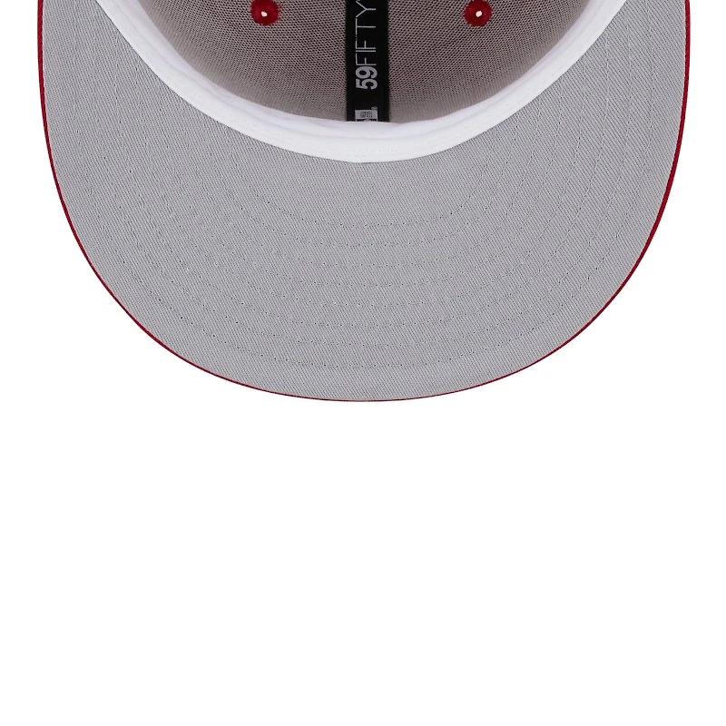 Tennessee Titans Scarlet Red 15 Years Patch Gray UV NFL New Era 59FIFTY Fitted Hat