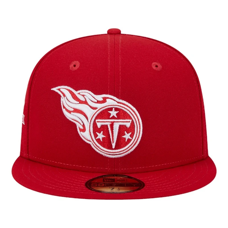 Tennessee Titans Scarlet Red 15 Years Patch Gray UV NFL New Era 59FIFTY Fitted Hat