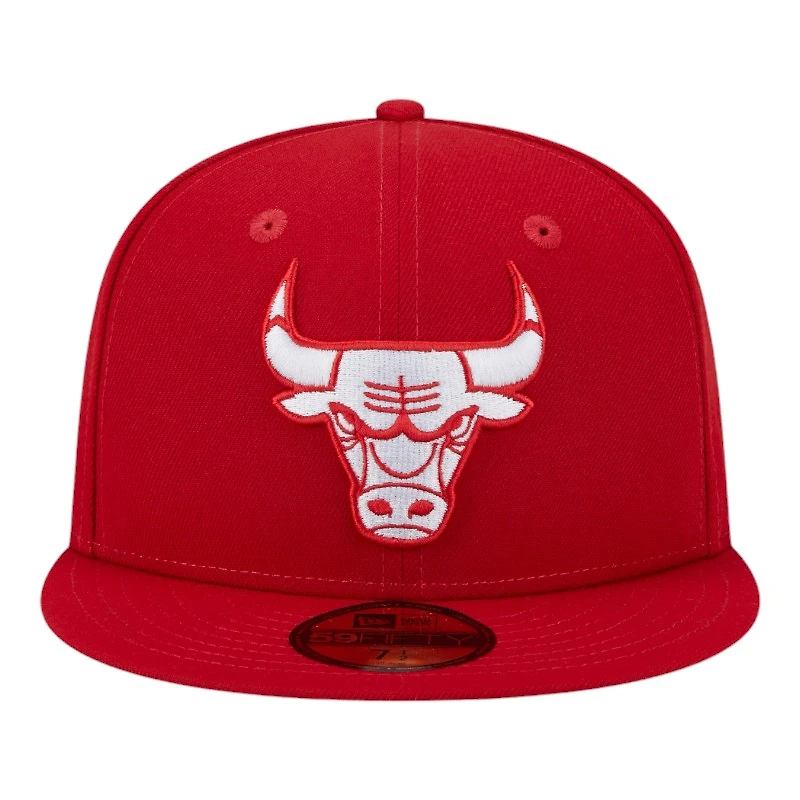 Chicago Bulls Scarlet Red Conference Patch Gray UV NFL New Era 59FIFTY Fitted Hat