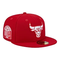 Chicago Bulls Scarlet Red Conference Patch Gray UV NFL New Era 59FIFTY Fitted Hat