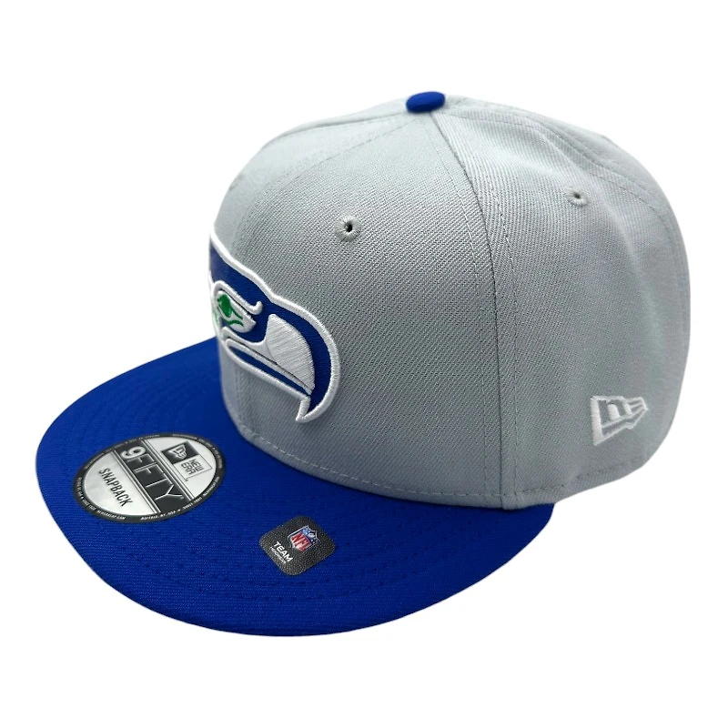 Seattle Seahawks Gray and Royal Retro Throwback Green UV NFL New Era 9FIFTY Snapback Hat