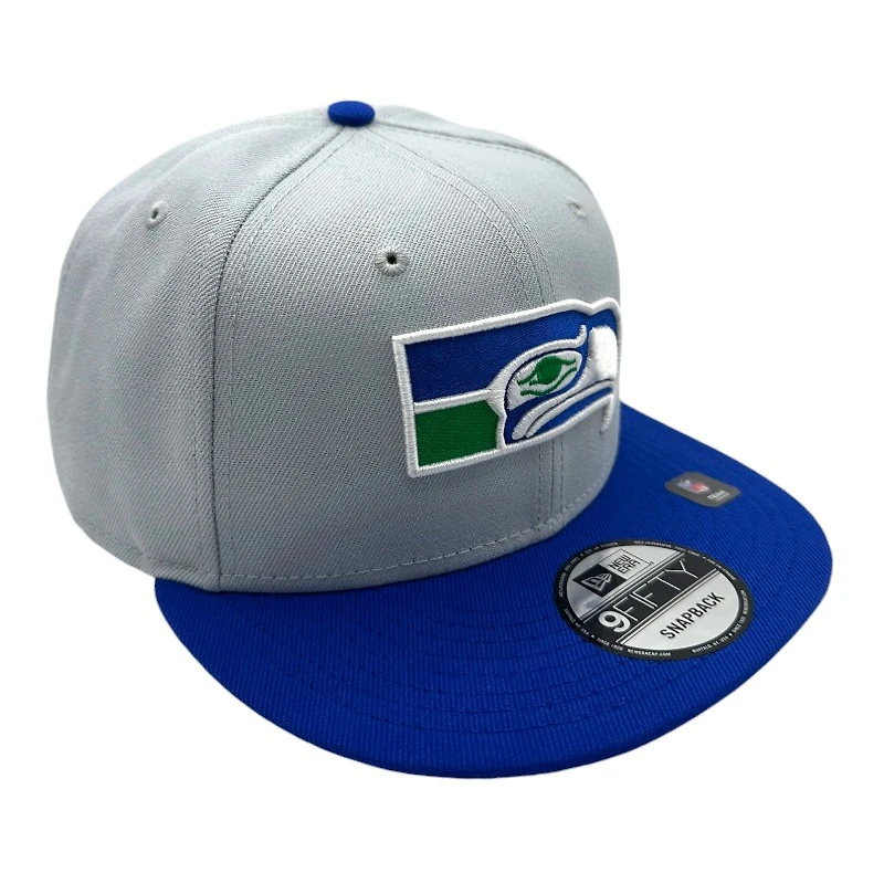 Seattle Seahawks Gray and Royal Retro Throwback Green UV NFL New Era 9FIFTY Snapback Hat