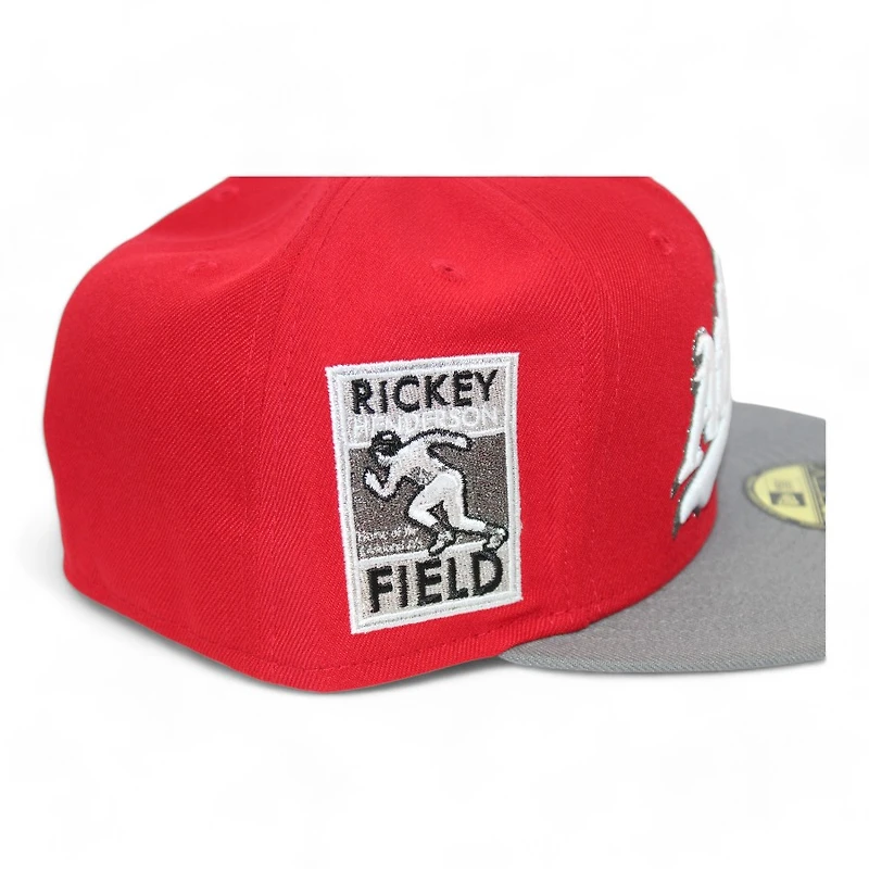 Oakland Athletics Red and Gray "DPM Fam Pack" Rickey Henderson Field Patch Green UV New Era 59Fifty Fitted Hat