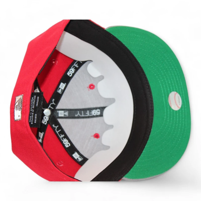 Oakland Athletics Red and Gray "DPM Fam Pack" Rickey Henderson Field Patch Green UV New Era 59Fifty Fitted Hat