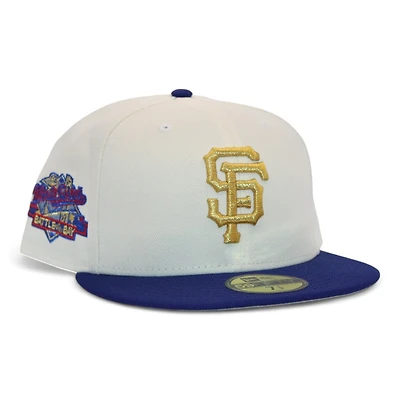 San Francisco Giants Cream and Blue "DPM Fam Pack" 1989 Battle of the Bay Patch Gray UV New Era 59Fifty Fitted Hat