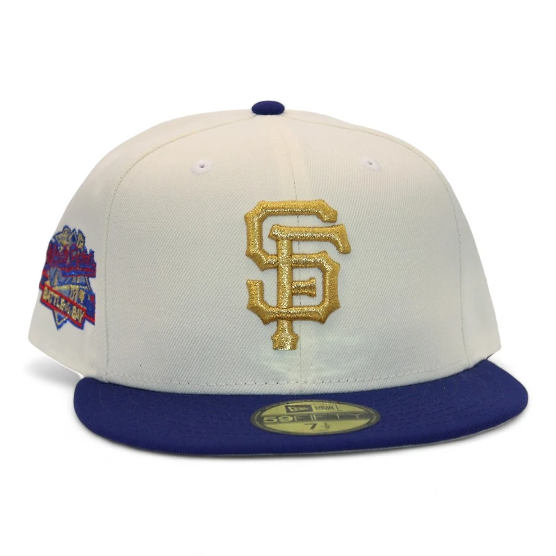 San Francisco Giants Cream and Blue "DPM Fam Pack" 1989 Battle of the Bay Patch Gray UV New Era 59Fifty Fitted Hat