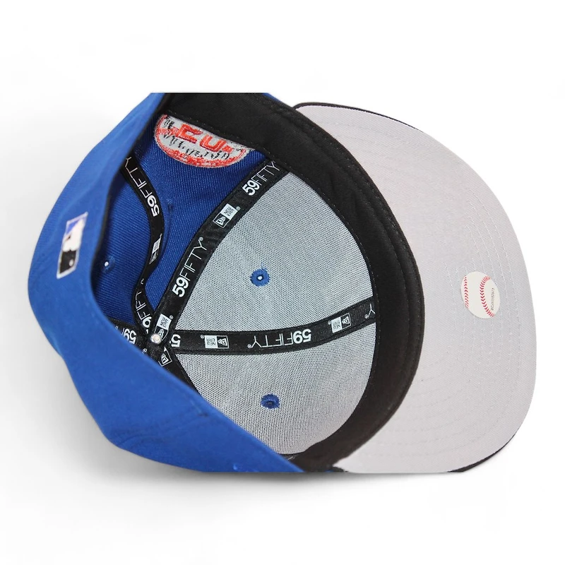 New York Mets Blue and Black "DPM Fam Pack" 50th Anniversary Patch Gray UV Era 59Fifty Fitted Hat