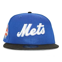 New York Mets Blue and Black "DPM Fam Pack" 50th Anniversary Patch Gray UV Era 59Fifty Fitted Hat