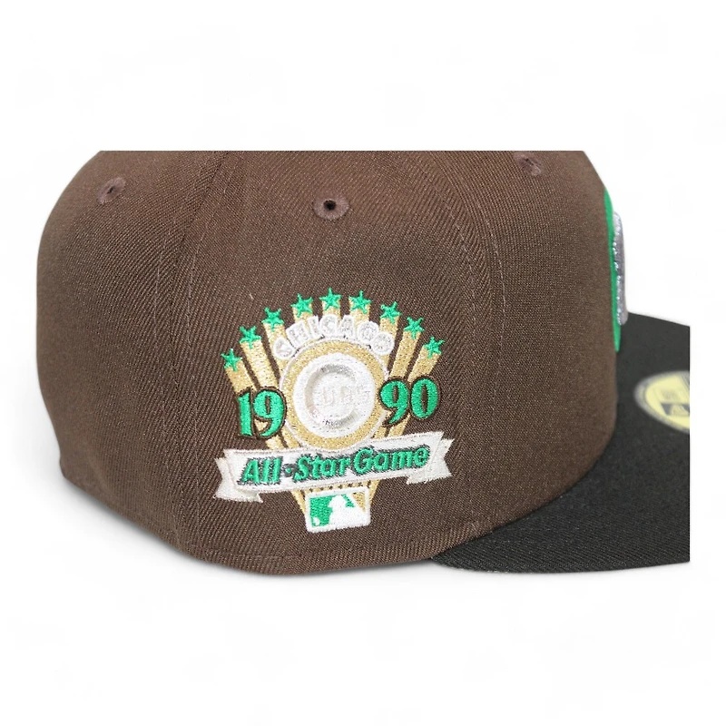 Chicago Cubs Brown and Black "Kat Gat Cap Pack" 1990 All Star Game Patch Gray UV New Era 59Fifty Fitted Hat
