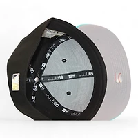 Cleveland Indians Black and Teal "Kat Gat Cap Pack" Jacobs Field Patch Gray UV New Era 59Fifty Fitted Hat