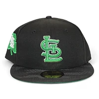 St Louis Cardinals Black and Camo "Kat Gat Cap Pack" Shamrock Patch Green UV New Era 59Fifty Fitted Hat