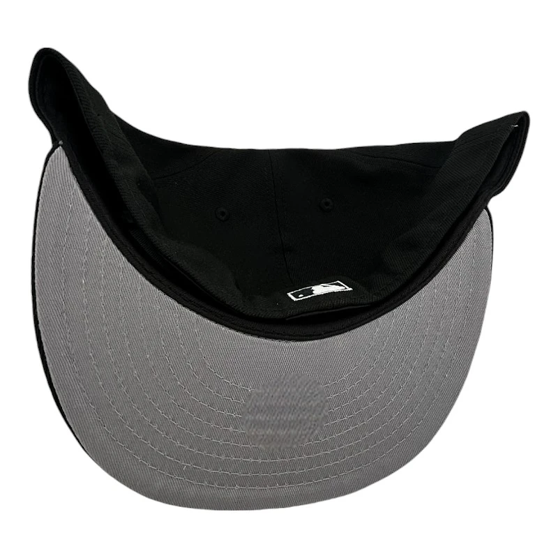 Chicago Cubs Black Script Patch Gray UV New Era 59FIFTY Fitted Hat