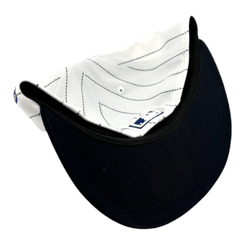 Chicago Cubs White and Navy Pinstripe Dark UV New Era 59FIFTY Fitted Hat