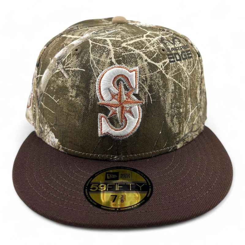 Seattle Mariners Realtree and Brown 2023 ASG Patch Gray UV New Era 59FIFTY Fitted Hat