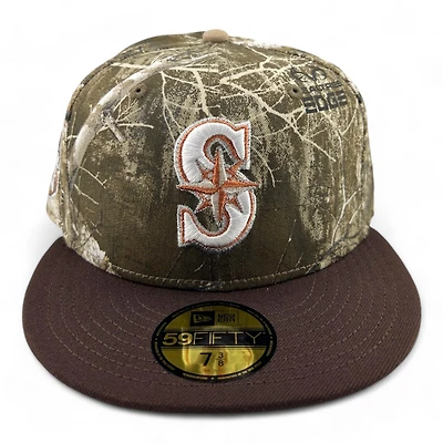 Seattle Mariners Realtree and Brown 2023 ASG Patch Gray UV New Era 59FIFTY Fitted Hat