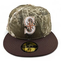 Seattle Mariners Realtree and Brown 2023 ASG Patch Gray UV New Era 59FIFTY Fitted Hat