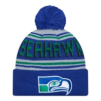 Seattle Seahawks Throwback Evergreen Wordmark New Era Knit Beanie Hat