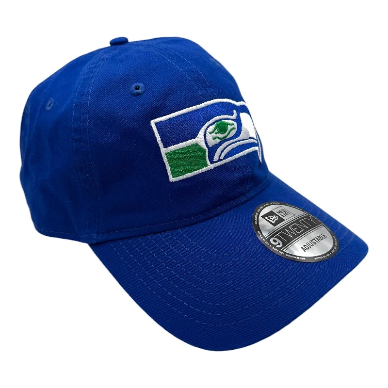 Seattle Seahawks Retro Royal Throwback New Era 9TWENTY Adjustable Hat