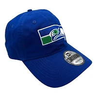 Seattle Seahawks Retro Royal Throwback New Era 9TWENTY Adjustable Hat