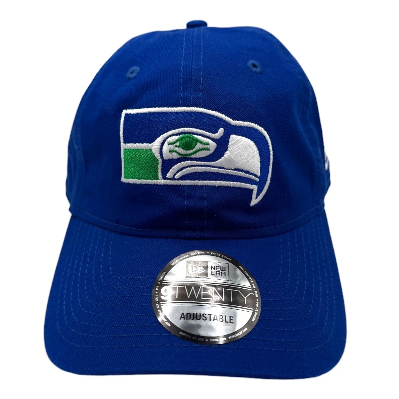 Seattle Seahawks Retro Royal Throwback New Era 9TWENTY Adjustable Hat